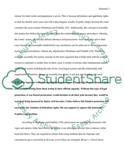 The Use of Assembly Line Justice