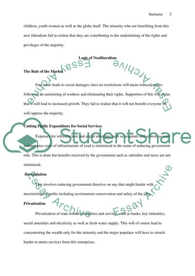 Logic of Neoliberalism