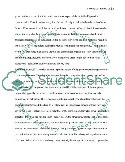 Inter-Racial Prejudice