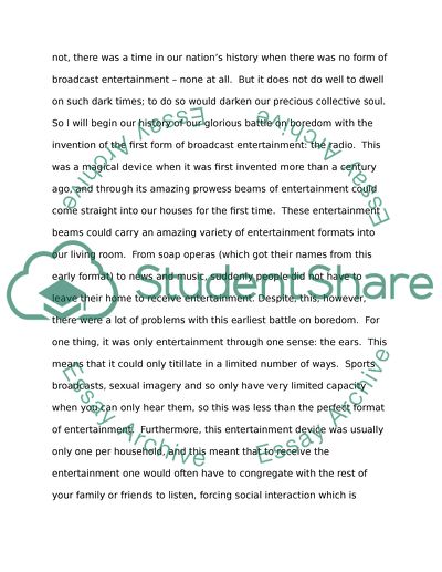 A War on Boredom: Entertainment in America