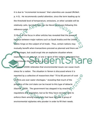The environment incomparative and worldpolitics