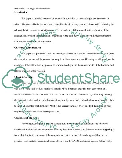 Reflect on Challenges and Successes