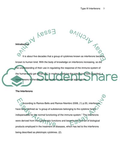 Functions of Type III Interferons