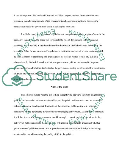 Economics of Public Policy