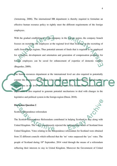 Differences in Strategy between a National and International Human Resource Department