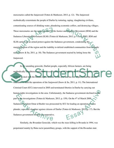 States Role in Darfur and Rwandas Genocides