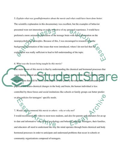 Inside the Teenager brain