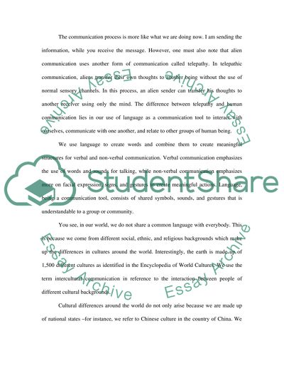 Human Communication: A Briefing to Aliens