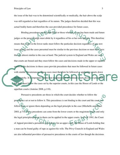 Principles of Law and Doctrine of Judicial Precedence