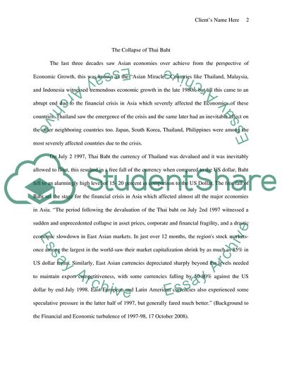 Financial Crisis in Asia