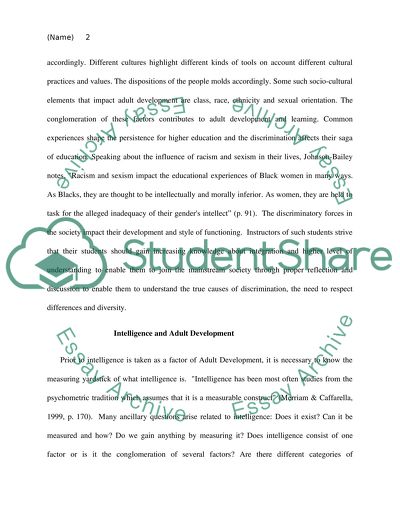 Motivating Adult Learners