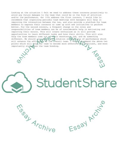 Team Motivation and Good Performance