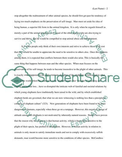 Getting Past the Preservation of Our Own Self-Image. Krakauers Into the Wild and Sieberts An Elephant Crackup