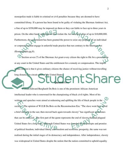 Sherma- Anti- Trust Act (1890)