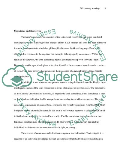 Marriage in the 20th Century