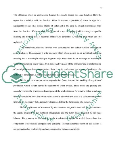 Reflections on The Ideological Genesis of Needs