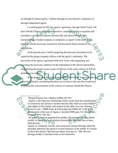 UK Commercial Law - Iffy Imports Ltd