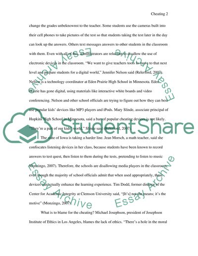 Using technology to cheat in classrooms