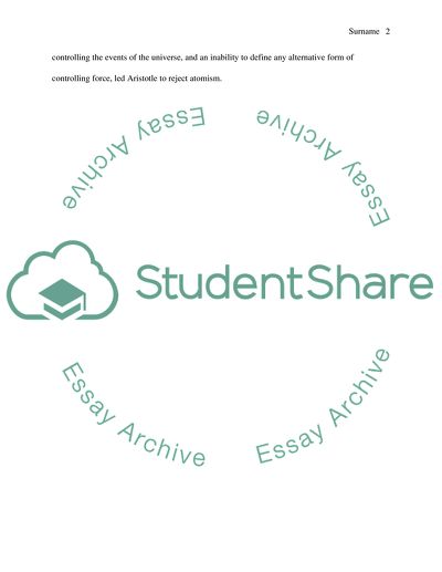 Important Issues in Atomism