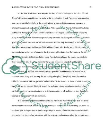 Summary of Dont Fire Them, Fire Them Up by Frank Pacetta