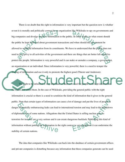 Has the Release of Wikileaks Documents Cost Lives