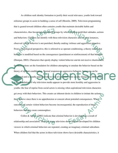 How Does Violence in TV Effects on Children and Increases Crime in US