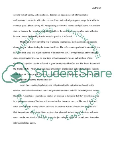 International Law of Treaties