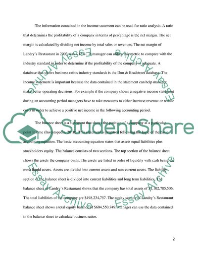 Financial Statements Analysis