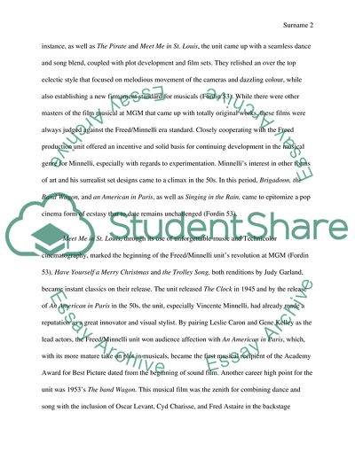 Freed and Minnelli era at MGM