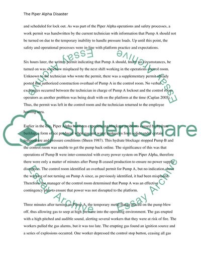 Safety Plant: The Piper Alpha Disaster