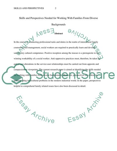 Working with Families from Diverse Backgrounds