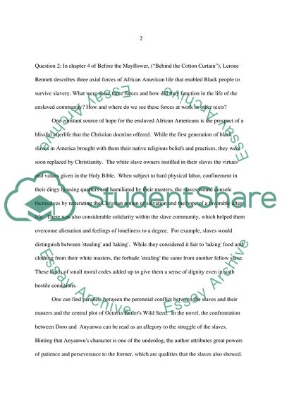 A novel Wild Seed by Octavia Butler