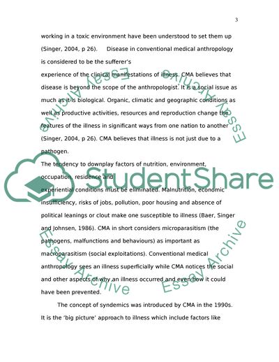 Differences between Critical and Conventional Medical Anthropology