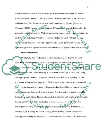 Causes of the Great Depression