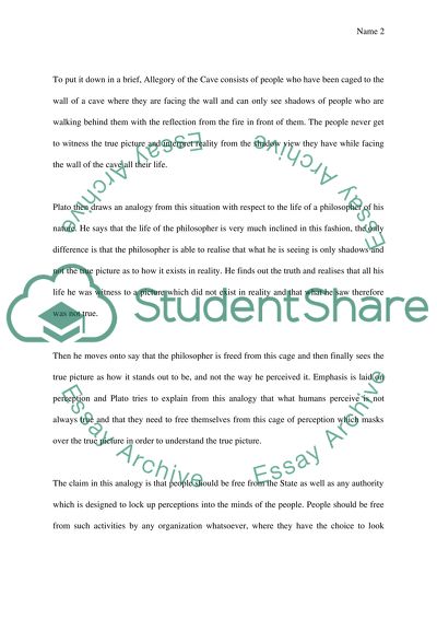 allegory of the cave analysis essays
