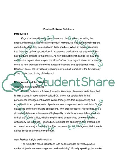 Precise Software Solutions Existing Operations