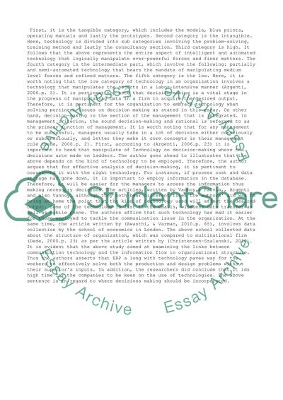 Influence of Technology on Decision-Making