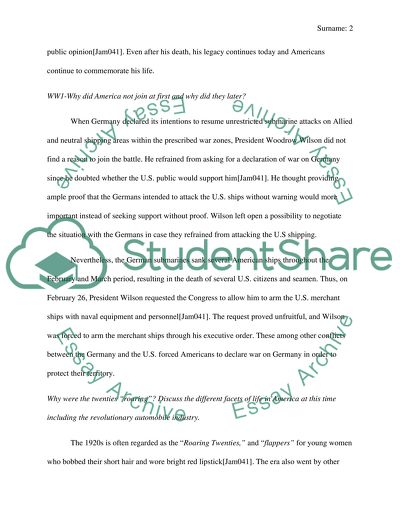 Ww1, roaring 20s, theodore roosevelt