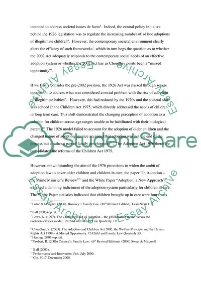 The Changes Their Impact on the Family Current Law