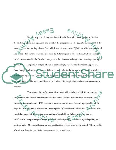 Critical Reflection on the Use and Understanding of SEN Data