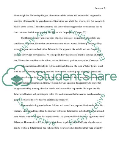 Homers Odyssey. Telemachos heroic journey