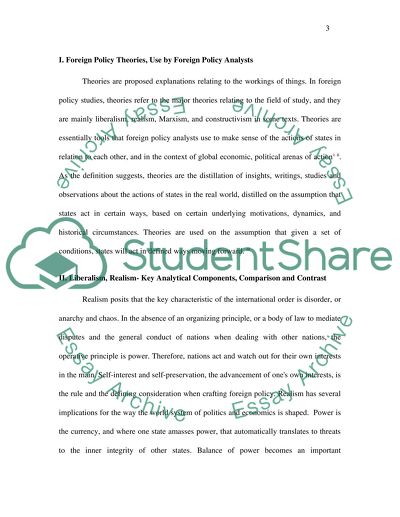 Comparative Foreign policy