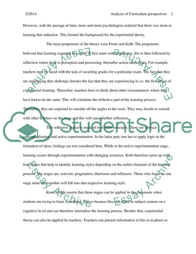 Existing Perspectives on the Nature of the Hidden Curriculum