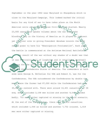 The Battle of Antietam