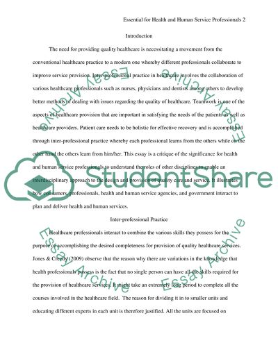 Essential for Health and Human Service Professionals