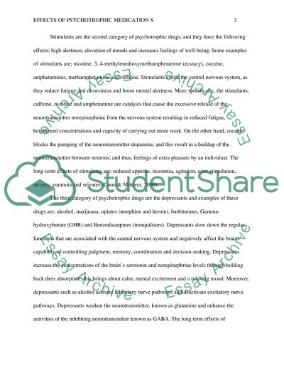 Biological & Behavioral Effect Of Psychotrophic Medication
