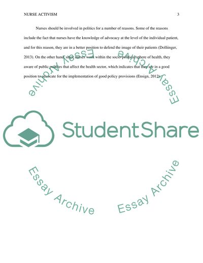 Nurse Activism Policy