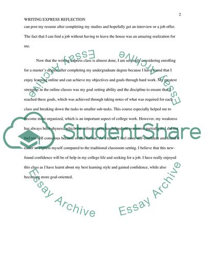 Writing Express Reflection