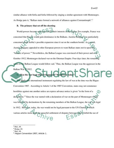 The First Balkan War 1912-1913