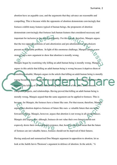 A Defence of Abortion